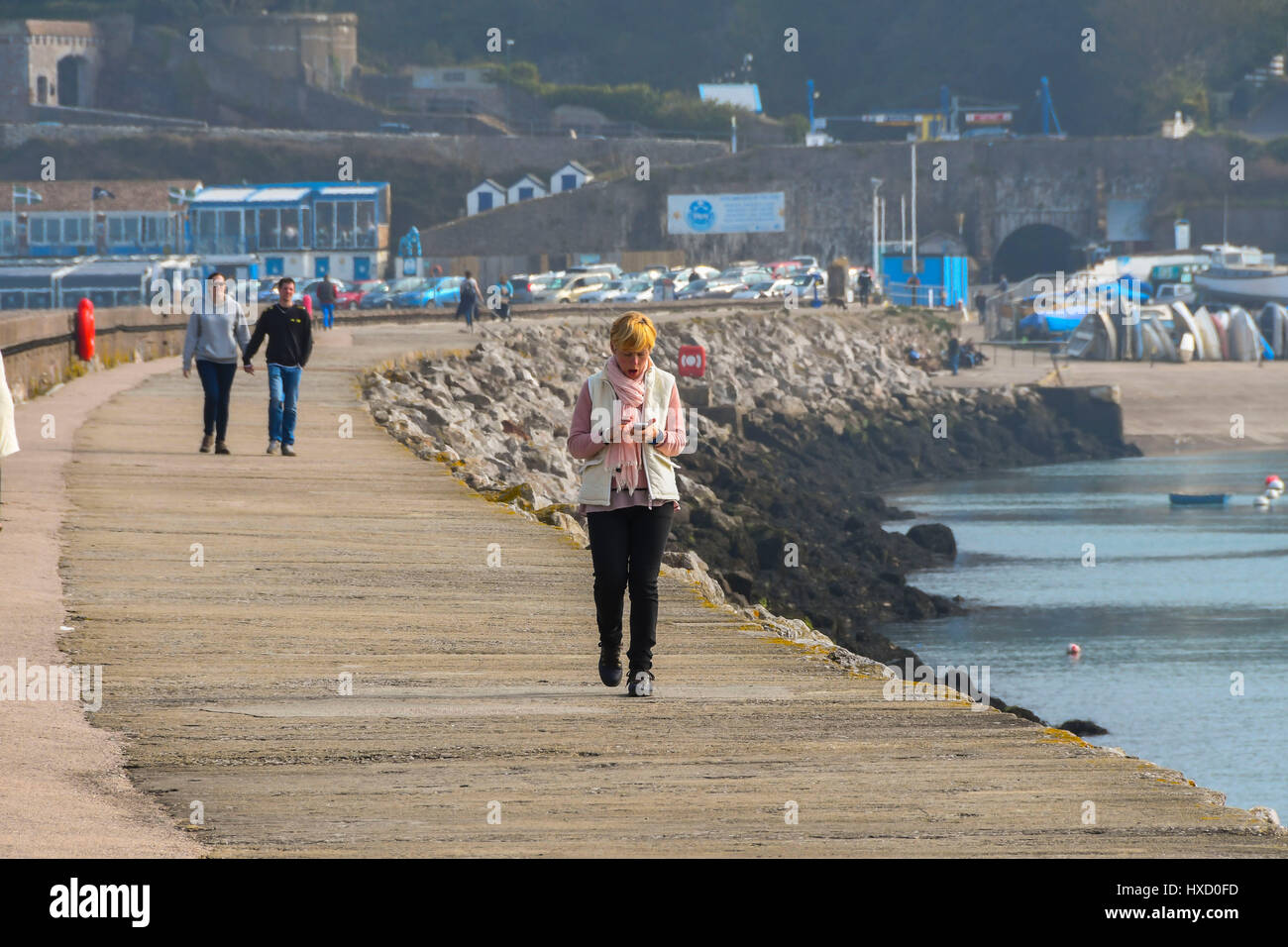 Breakwater beach in brixham hires stock photography and images Alamy