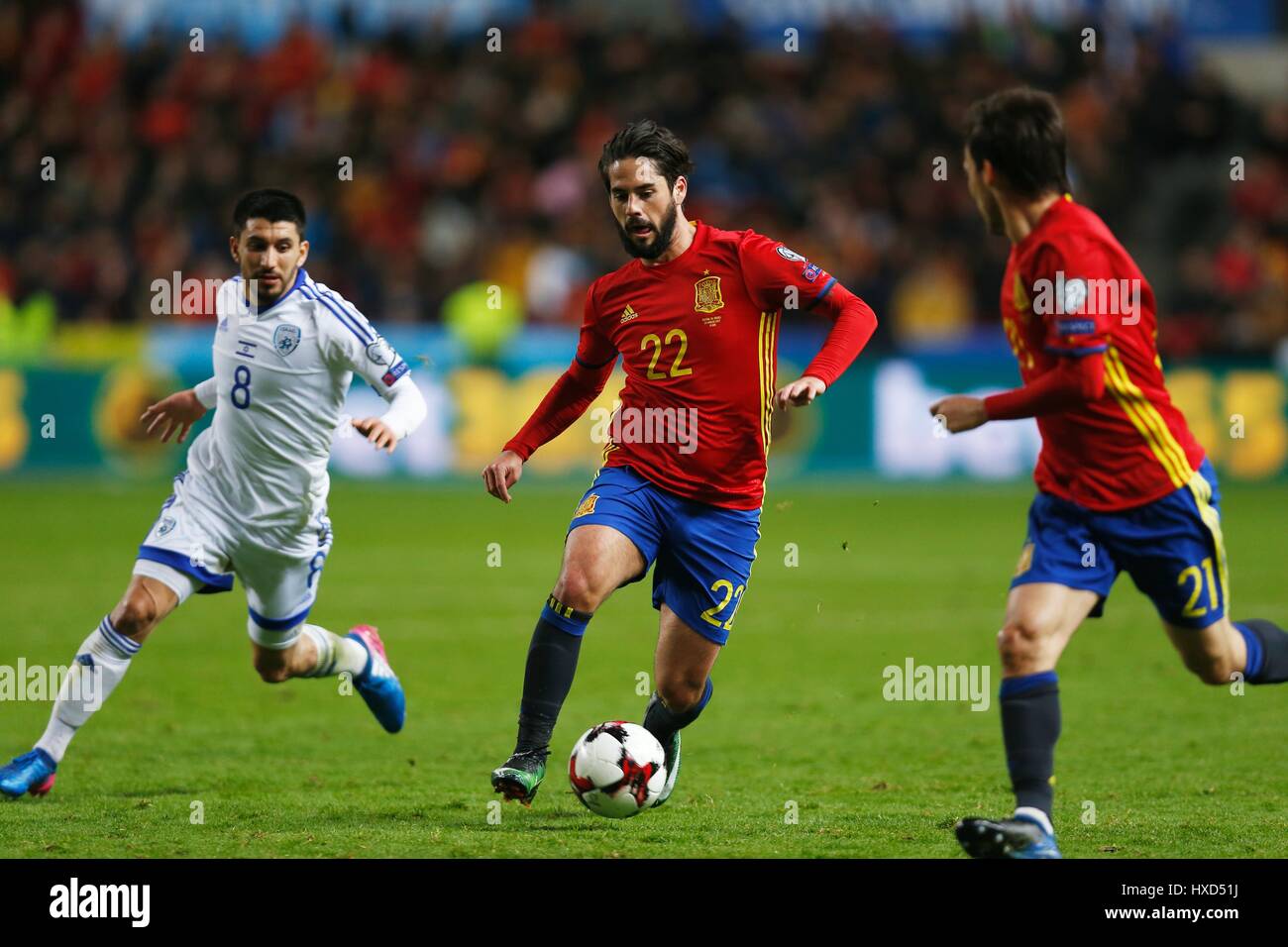Isco (ESP), MARCH 24, 2017 - Football / Soccer : FIFA World Cup 2018 Qualifying round match between Spain 4-1 Israel at the El Molinon Stadium in Gijon, Spain. (Photo by Mutsu Kawamori/AFLO) [3604] Stock Photo