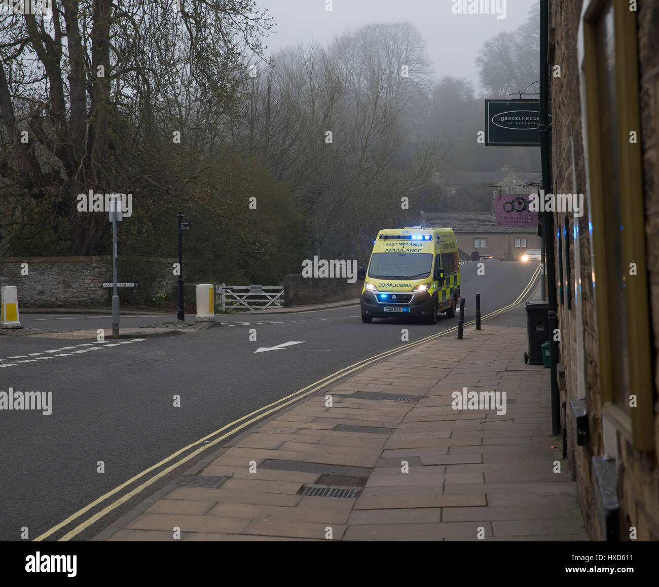 Bakewell, UK. 28th Mar, 2017. Early morning mist over Bakewell in Derbyshire Credit: Keith Larby/Alamy Live News Stock Photo