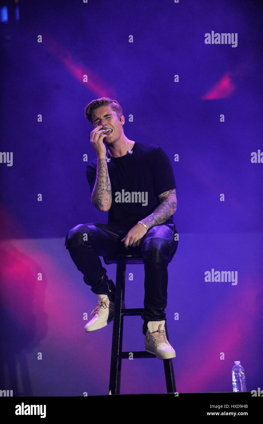 Singer Justin Bieber performs a live concert at the 2015 KIIS FM