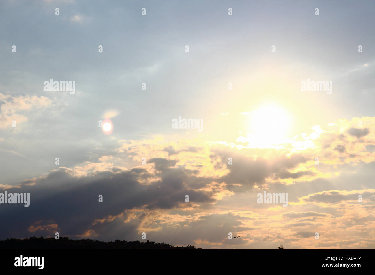 Stormy blue sky with clouds Stock Photo - Alamy