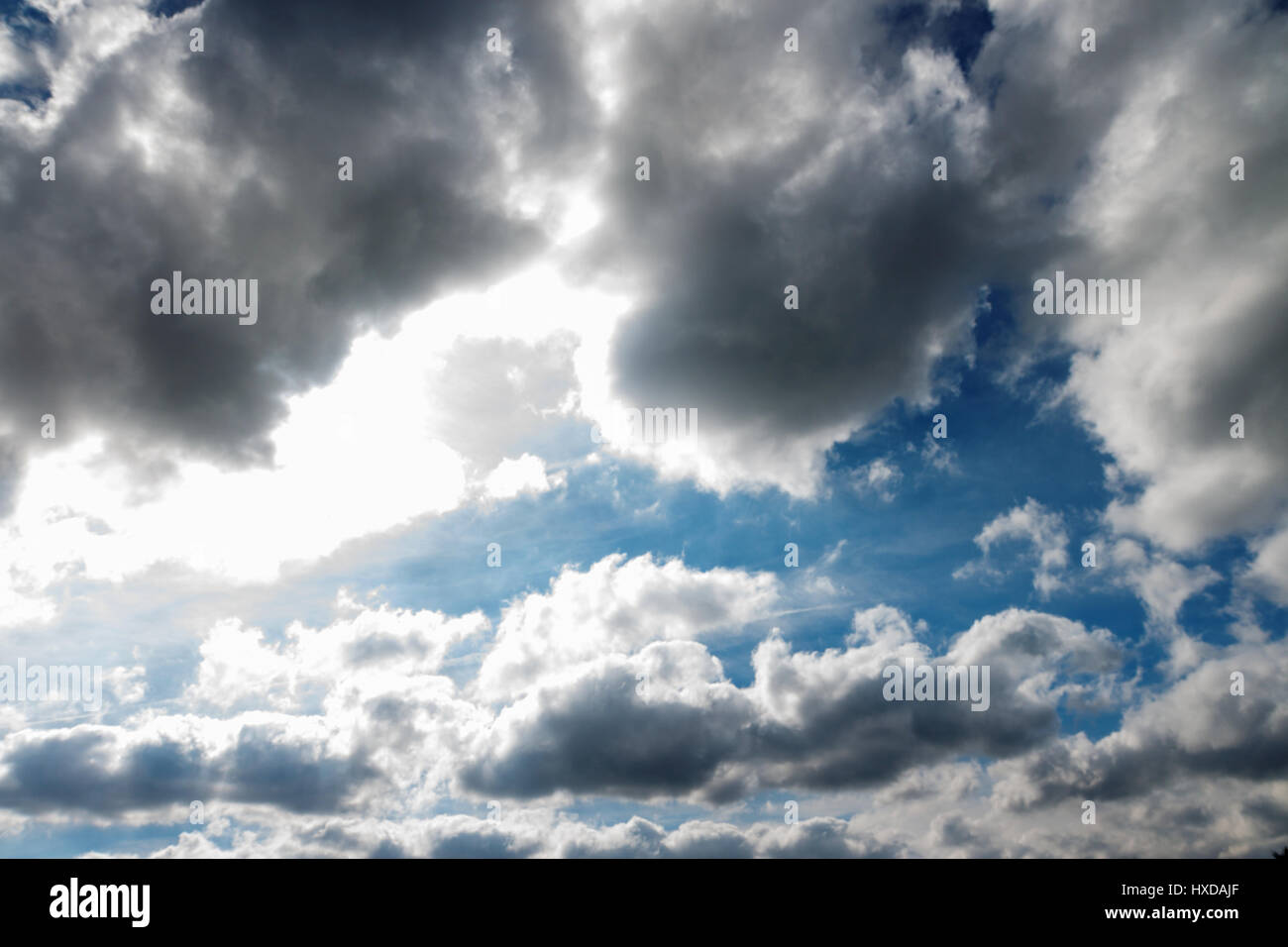 Stormy blue sky with clouds Stock Photo - Alamy