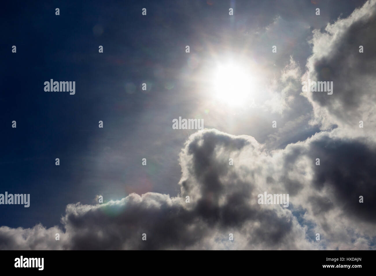 Stormy blue sky with clouds Stock Photo - Alamy