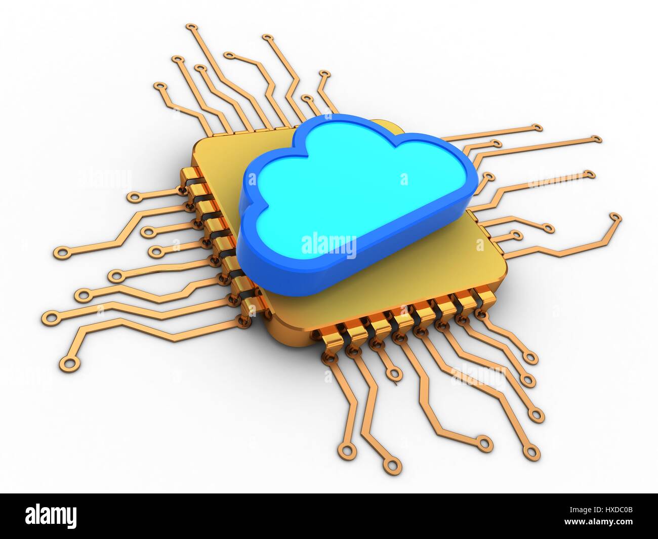 3d illustration of computer chip Stock Photo - Alamy
