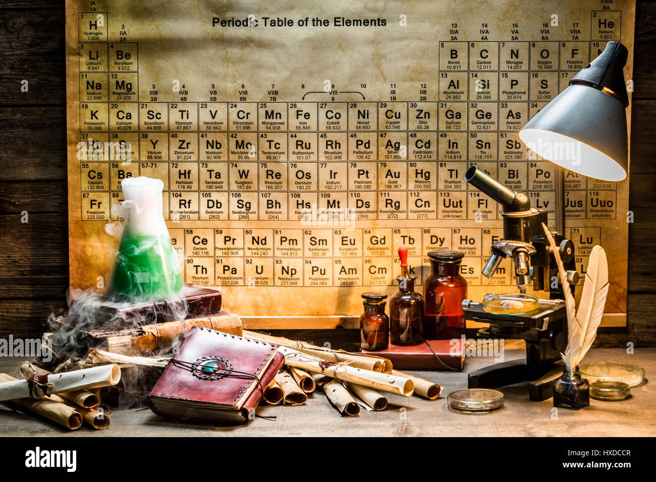 Research in the old chemical laboratory Stock Photo Alamy