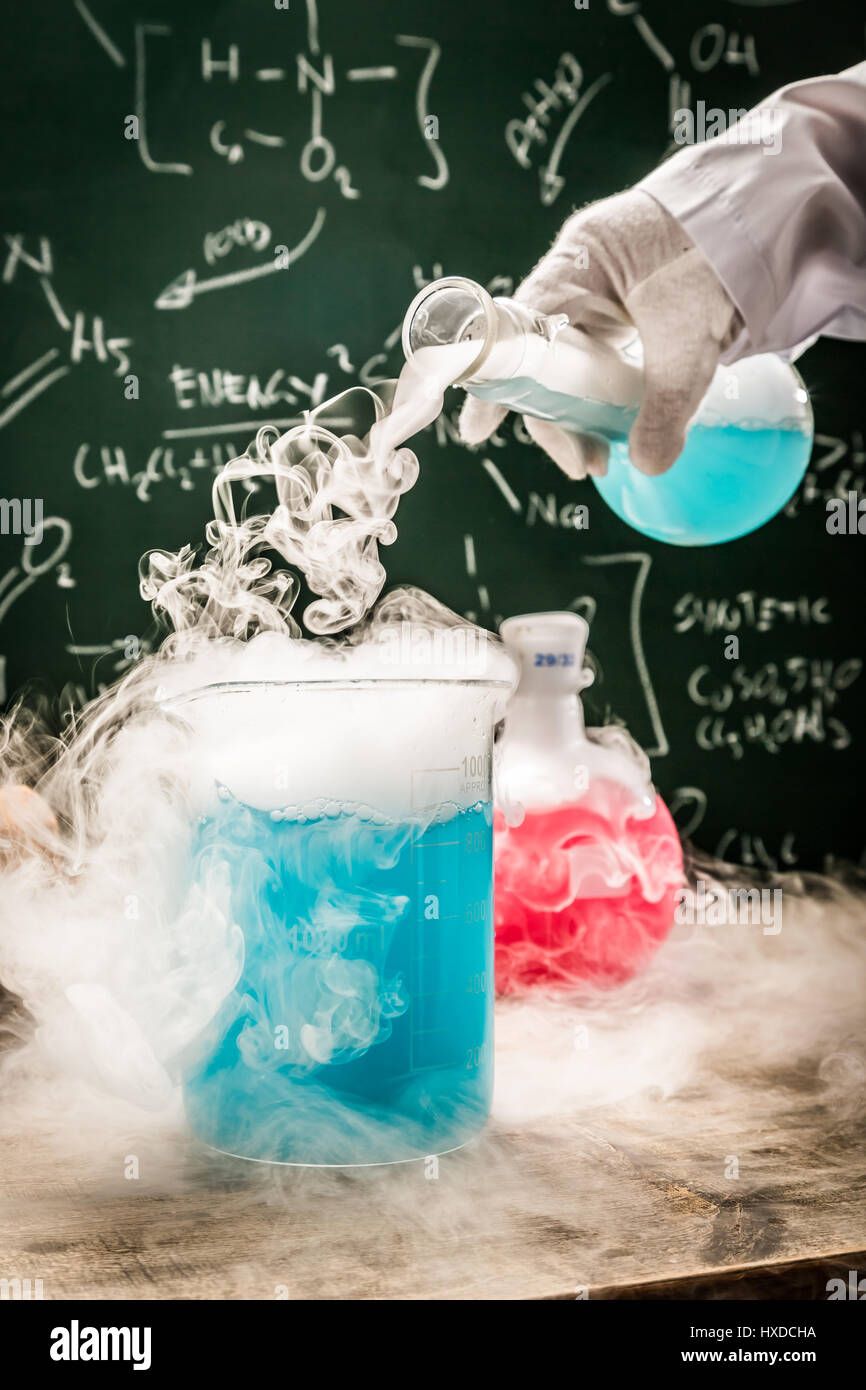 Practical chemical tests in academic laboratory Stock Photo Alamy