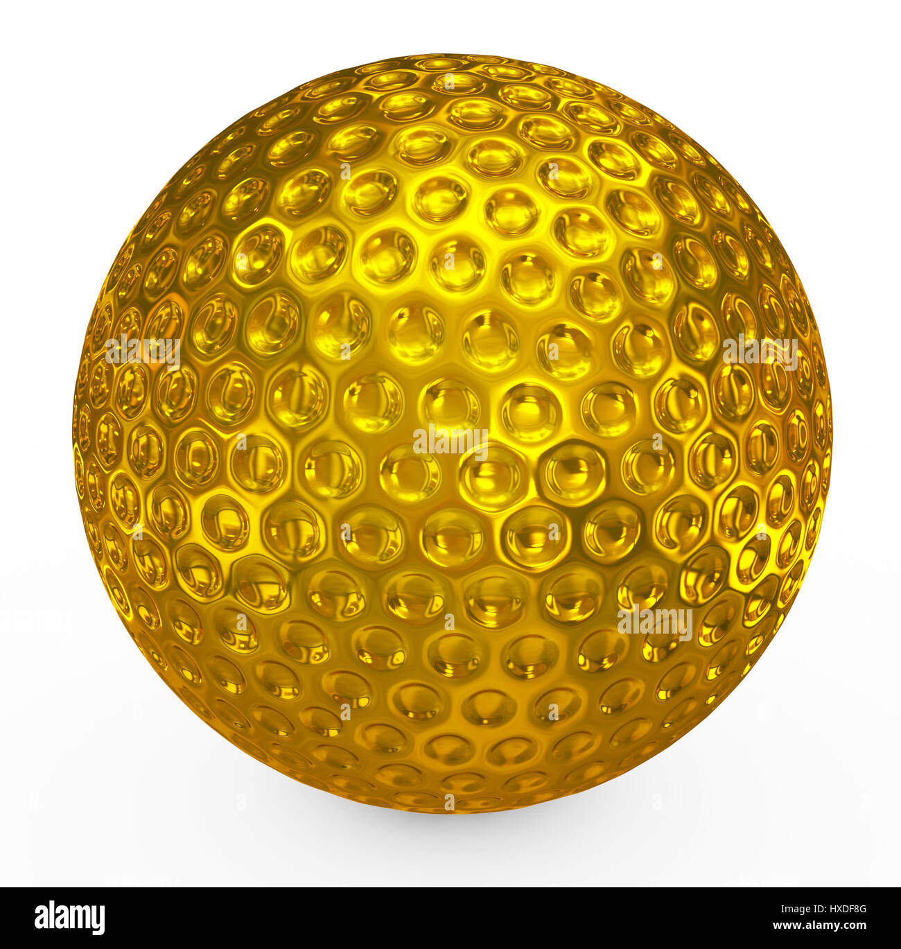 golf ball golden Stock Photo - Alamy
