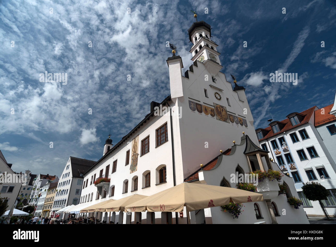 Town hall in Kempten, Southern German Stock Photo