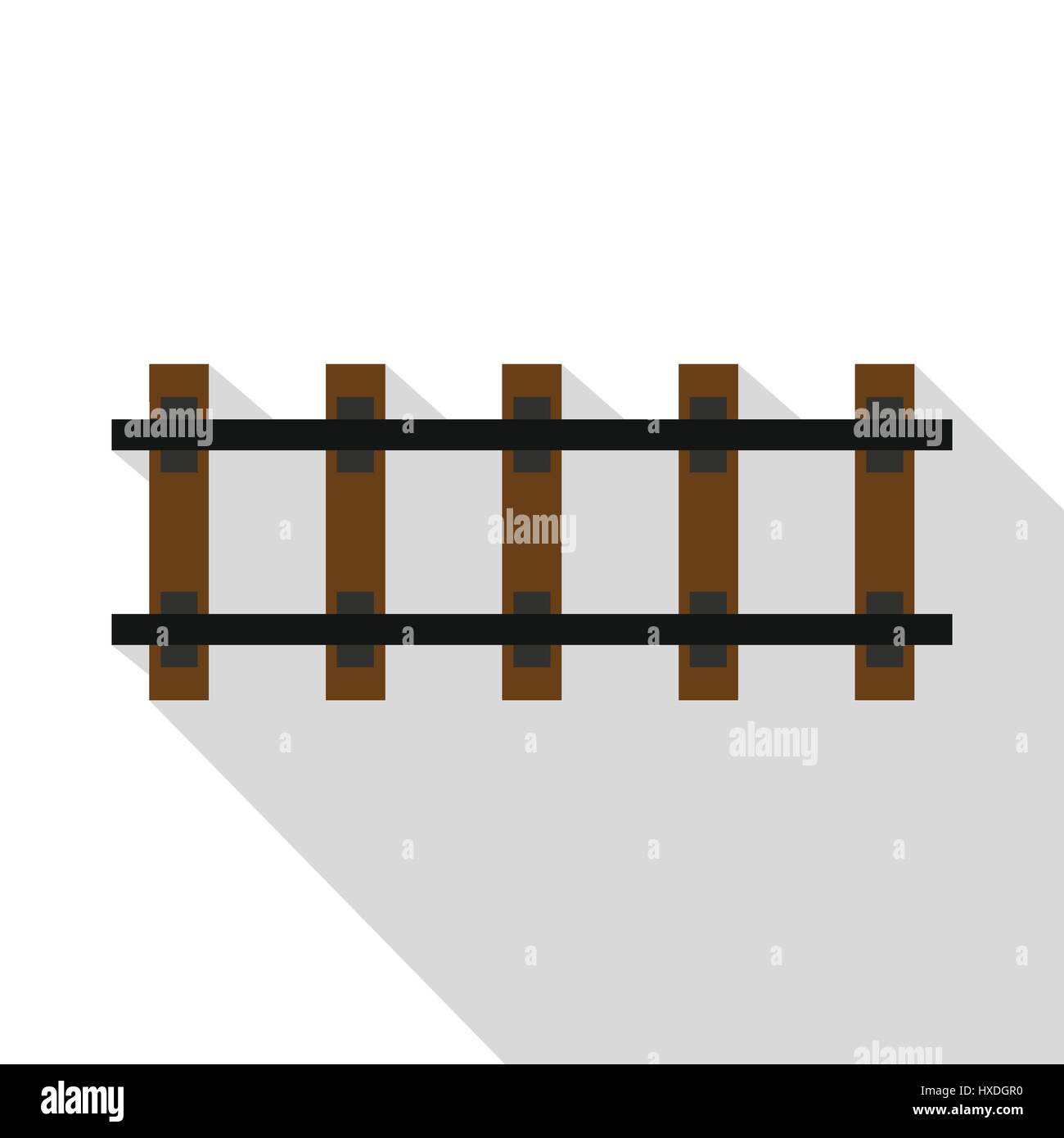 Railway icon, flat style Stock Vector Image & Art - Alamy