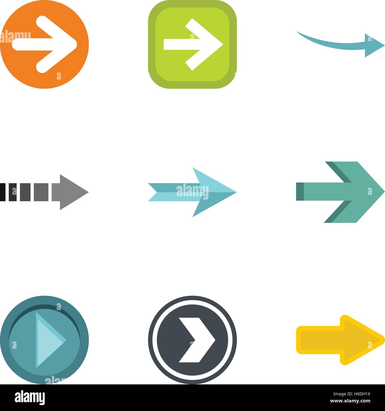 Cursor icons set, flat style Stock Vector Image & Art - Alamy
