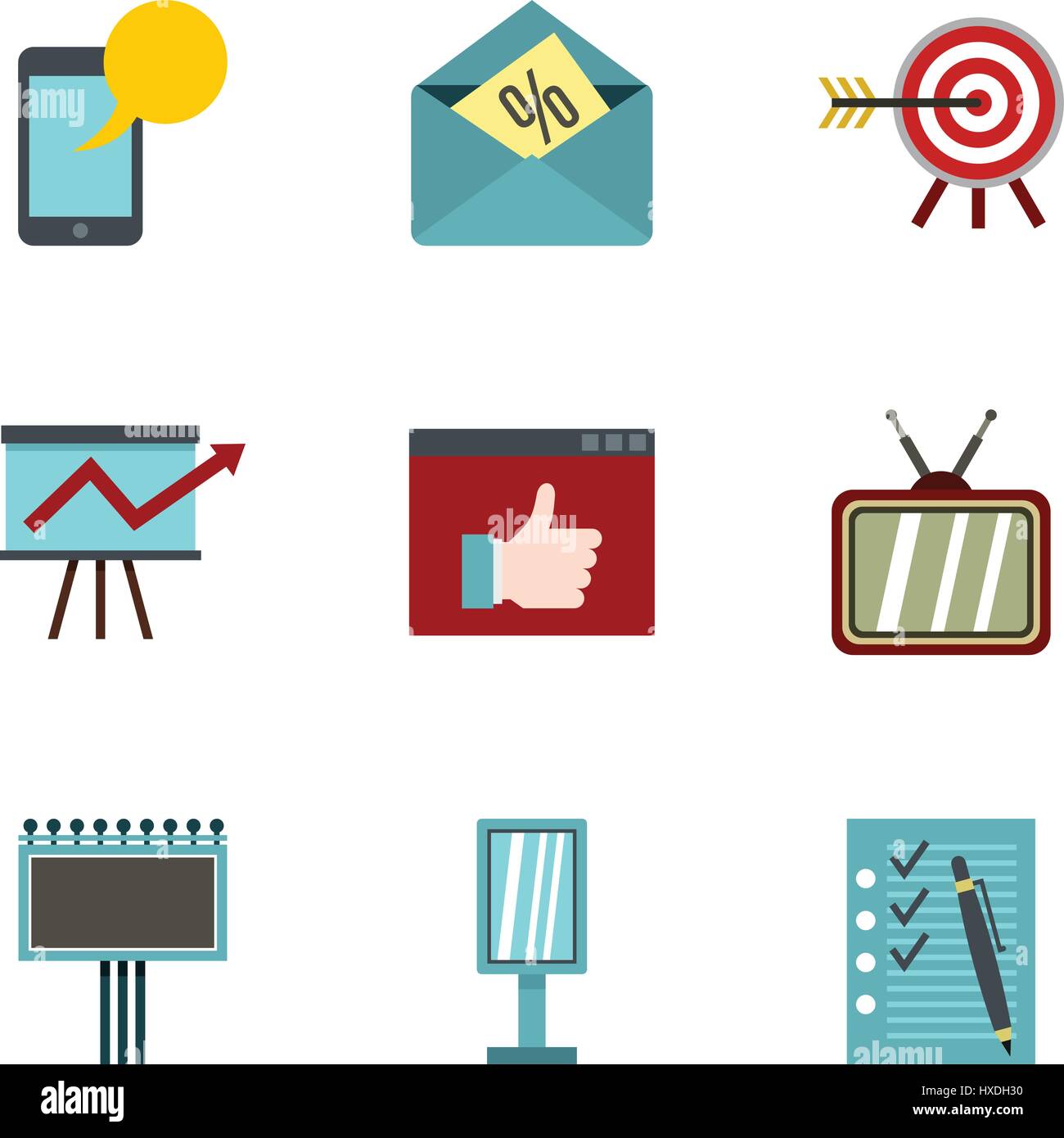 Types Of Advertising Icons Set Flat Style Stock Vector Image Art Alamy Types Of Advertising Icons Set Flat Style Stock Vector Image Art Alamy