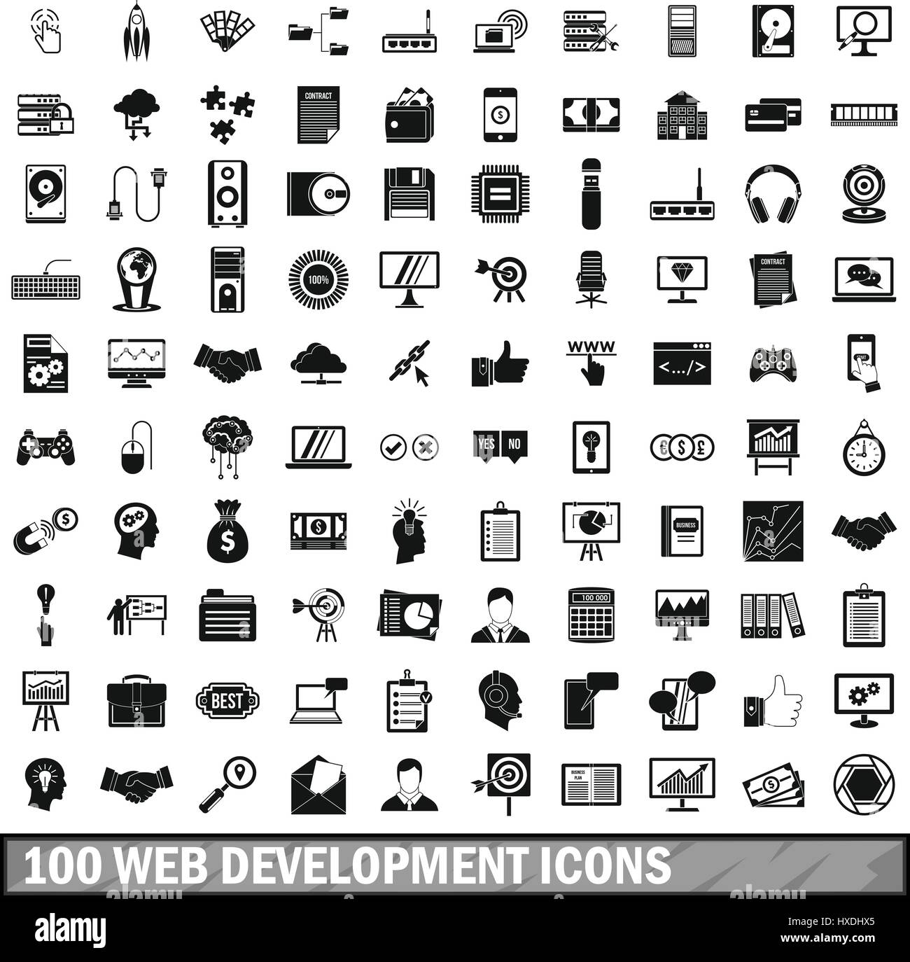 100 web simple icons hi-res stock photography and images - Alamy