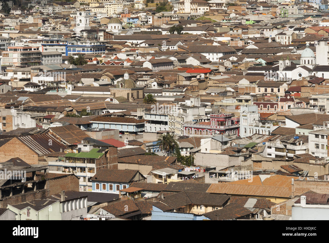 Equador, Quito, city from above Stock Photo