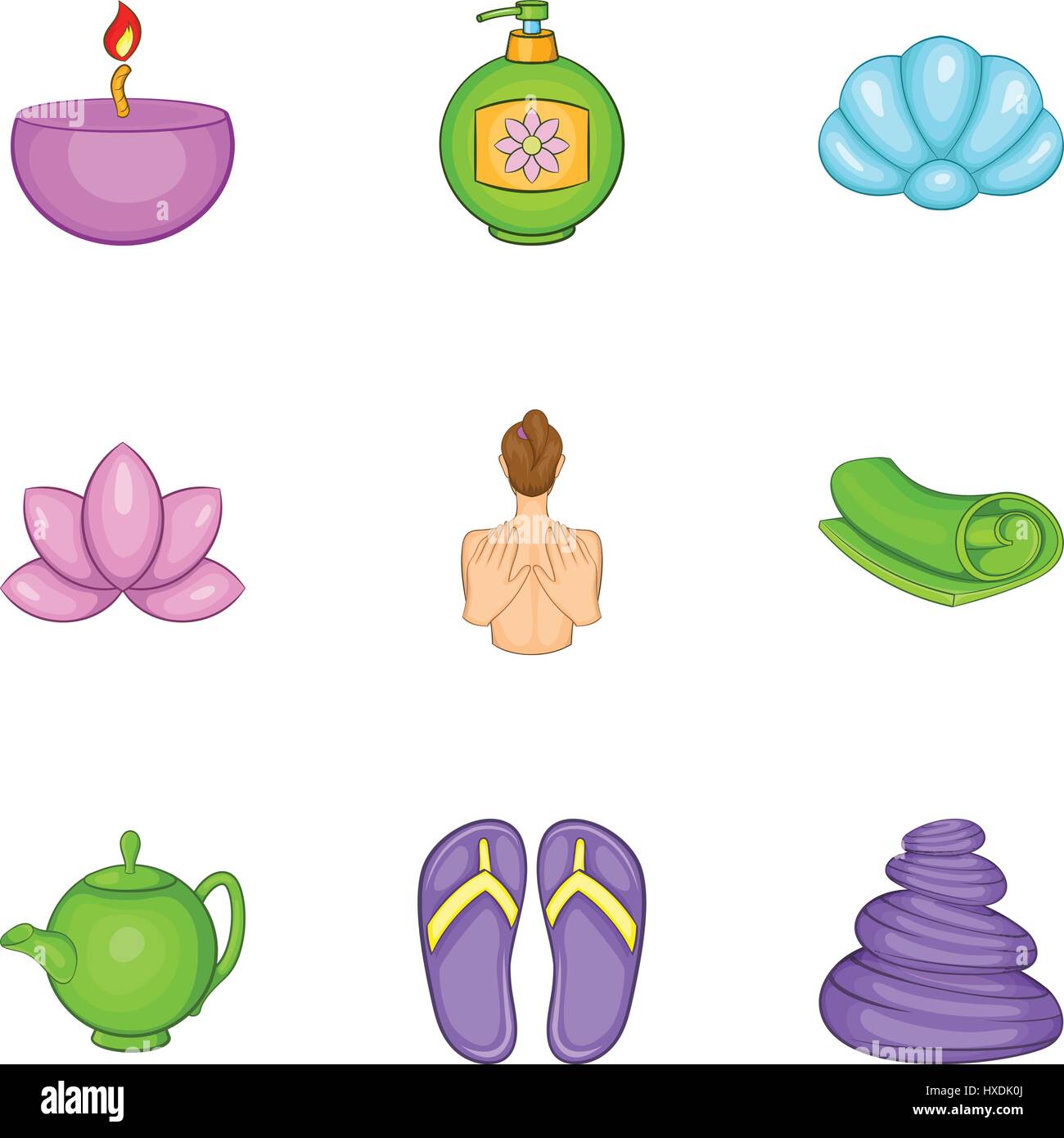Beauty icons set, cartoon style Stock Vector Image & Art - Alamy