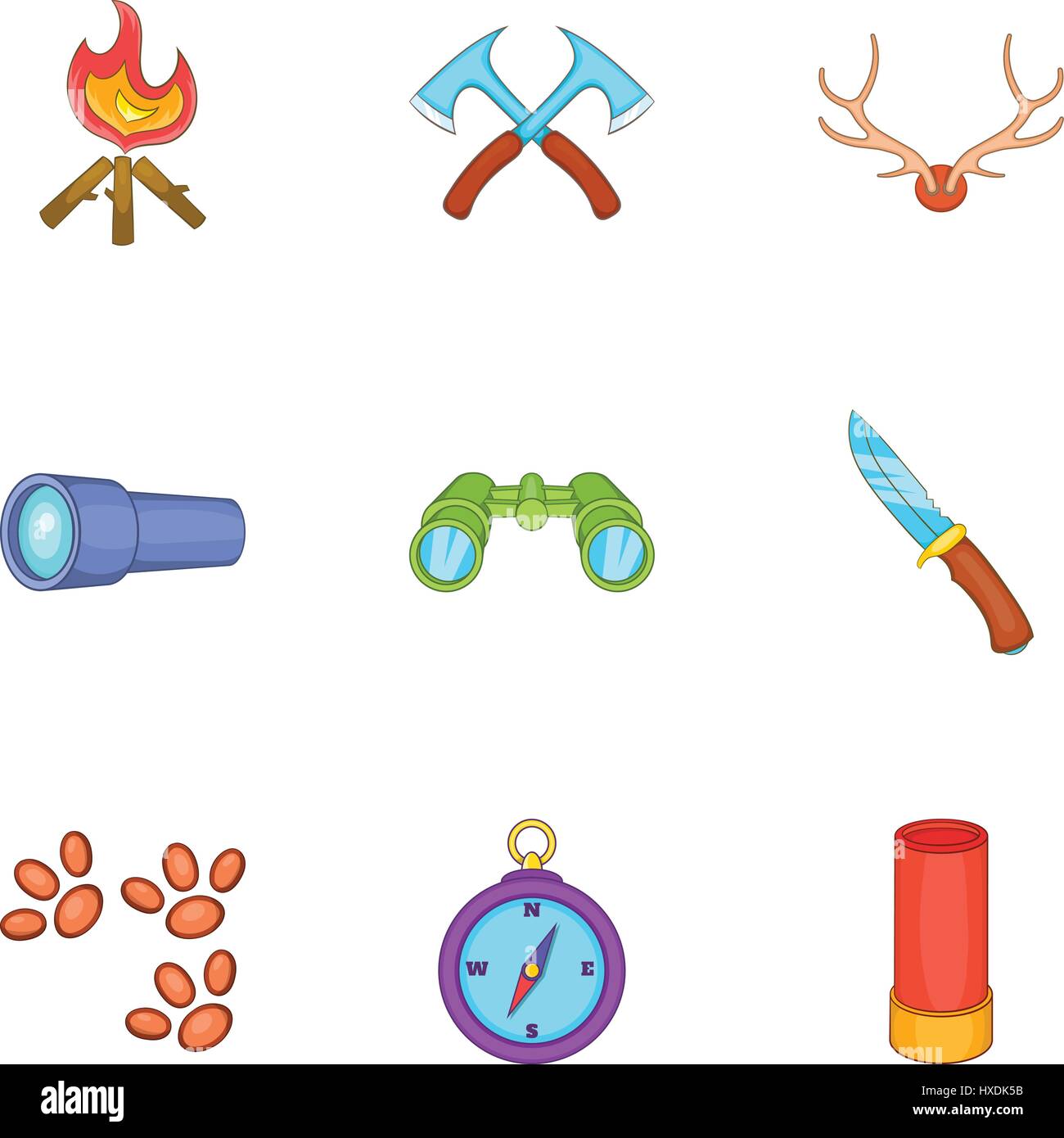 Forest icons set, cartoon style Stock Vector Image & Art - Alamy