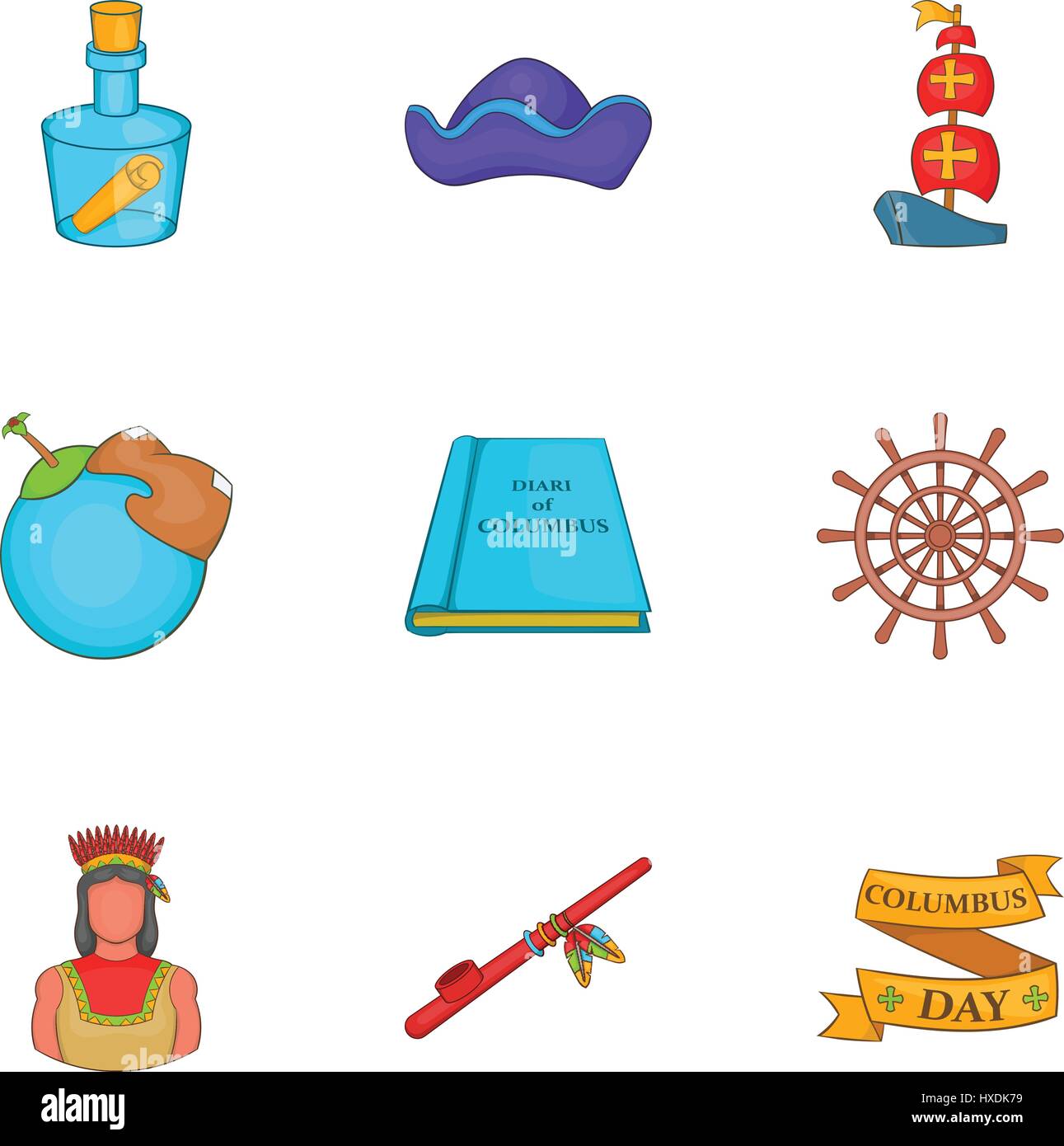 Search of mainland icons set, cartoon style Stock Vector Image & Art ...