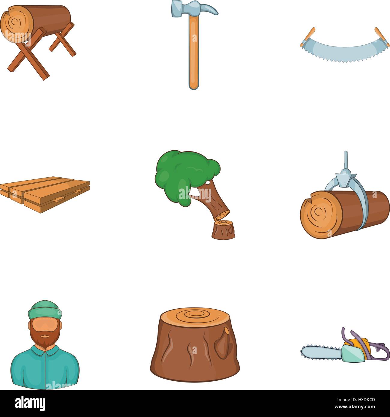 Cutting down trees icons set, cartoon style Stock Vector Image & Art - Alamy Cutting down trees icons set, cartoon style Stock Vector Image & Art - Alamy