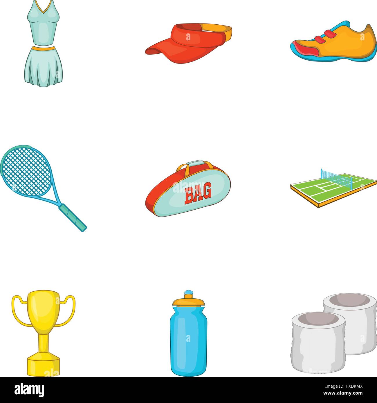 Big tennis icons set, cartoon style Stock Vector Image & Art - Alamy