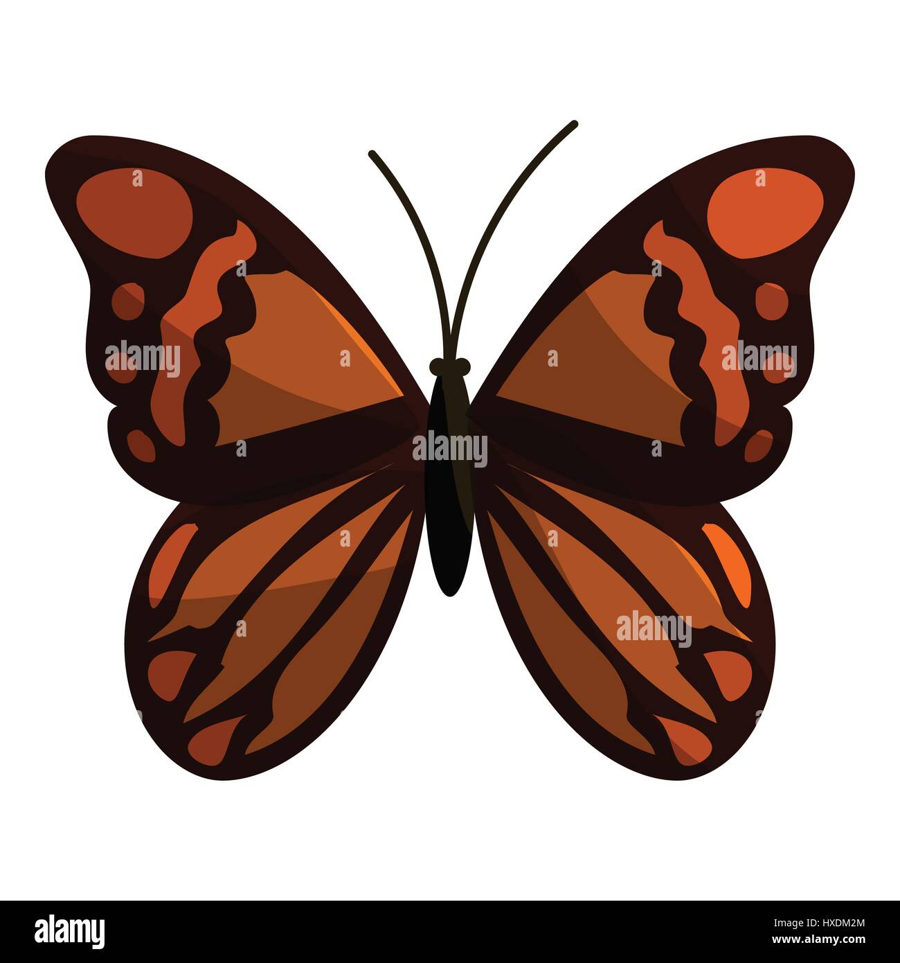 Brown butterfly icon, cartoon style Stock Vector Image & Art Alamy