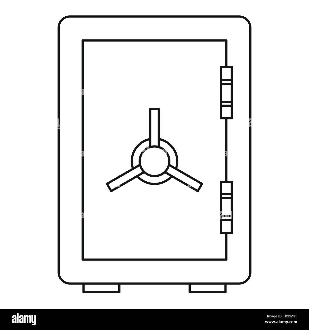 Safe icon, outline style Stock Vector Image & Art - Alamy