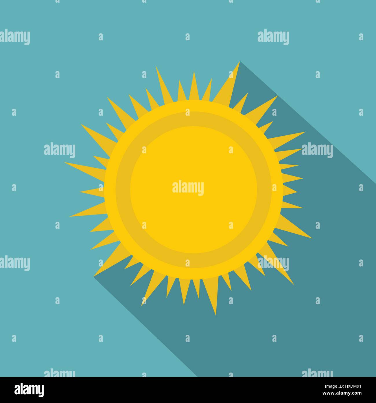 Sun icon, flat style Stock Vector Image & Art - Alamy