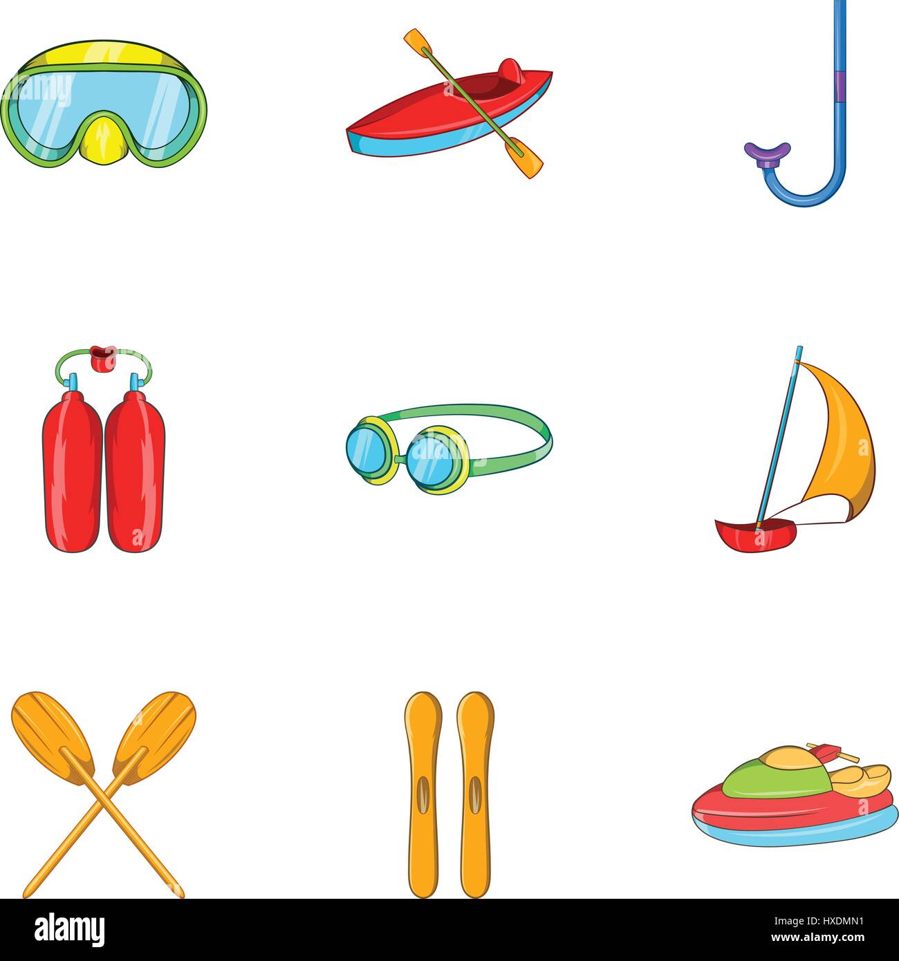 Water stay icons set, cartoon style Stock Vector Image & Art - Alamy