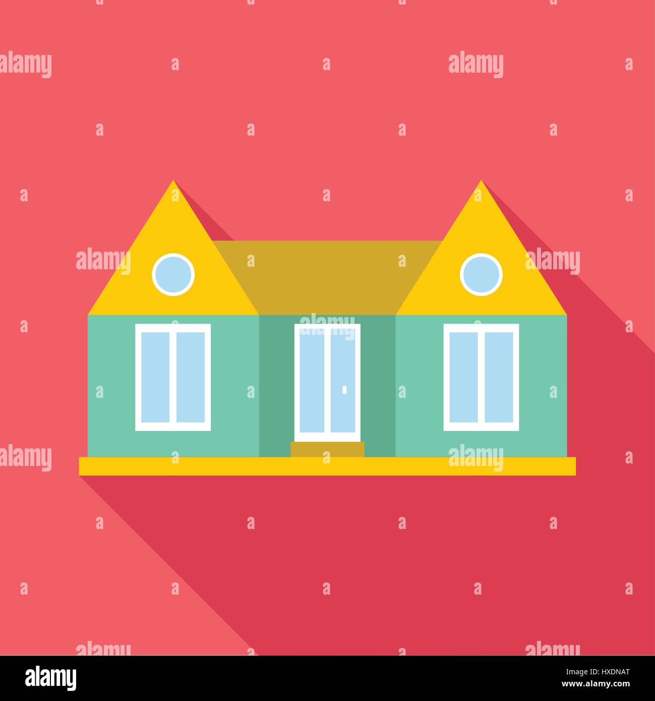 Family house icon, flat style Stock Vector Image & Art - Alamy