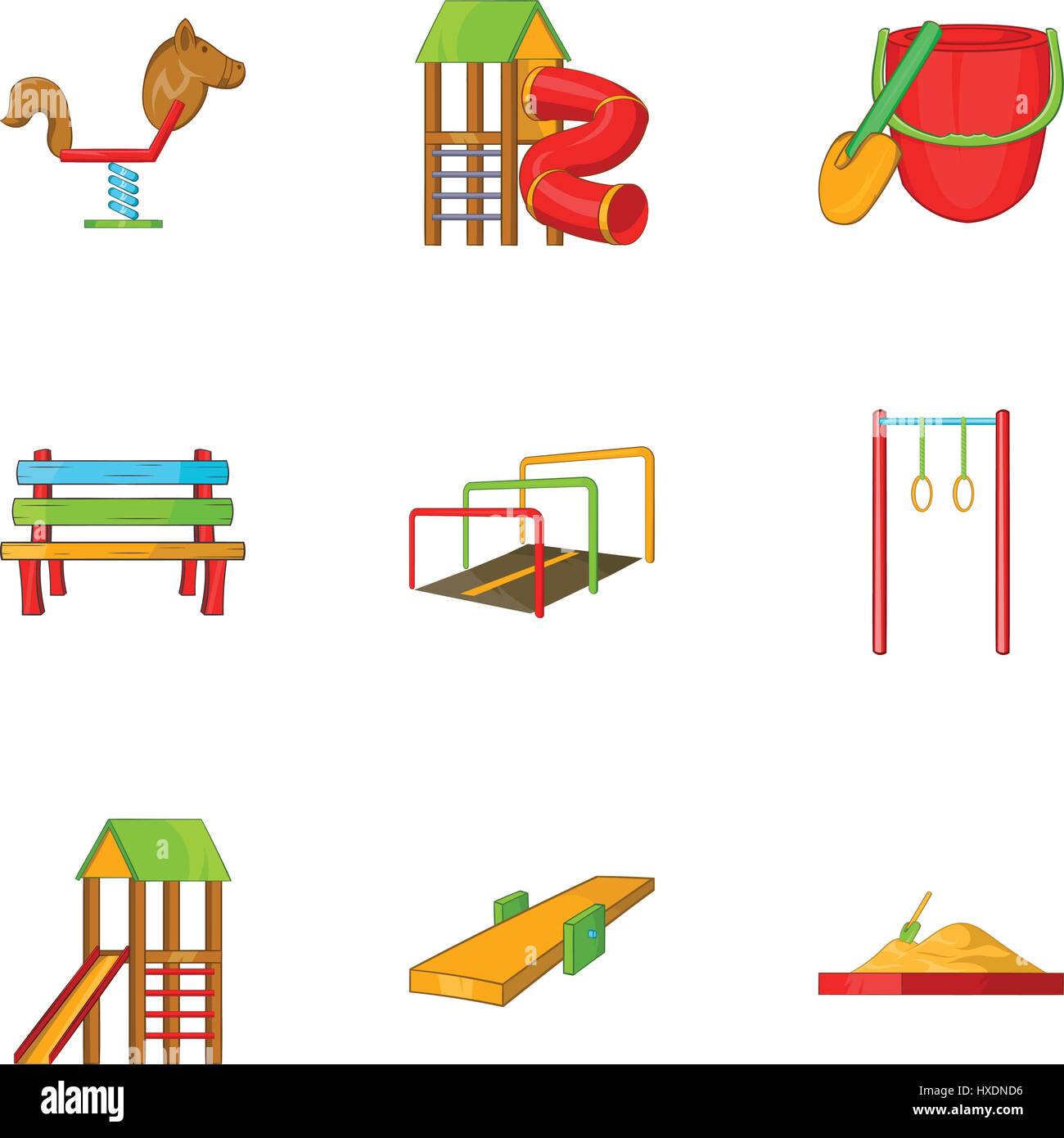 Children rides icons set, cartoon style Stock Vector Image & Art - Alamy