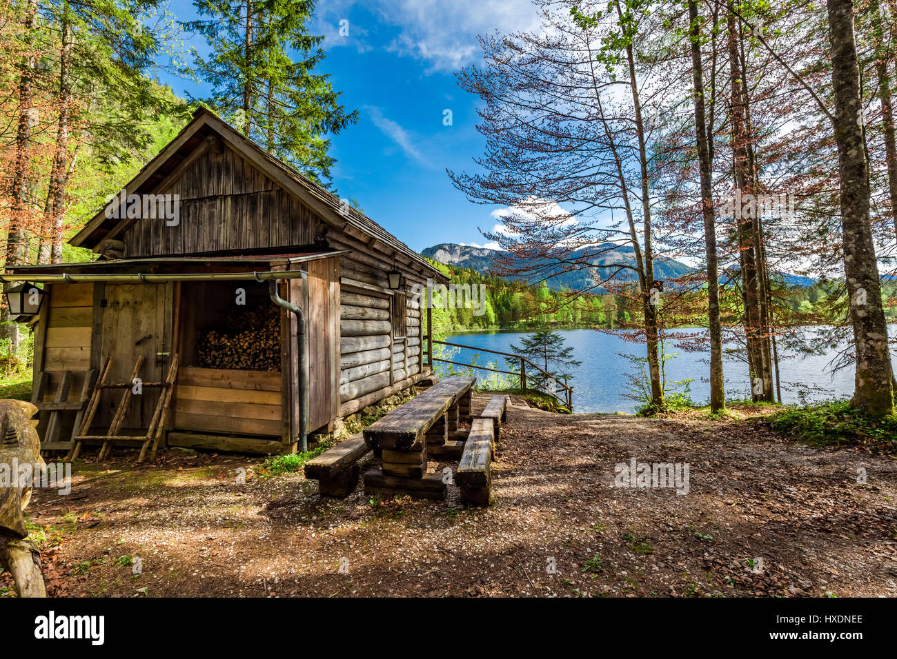 Tranquil view hut lake hi-res stock photography and images - Alamy