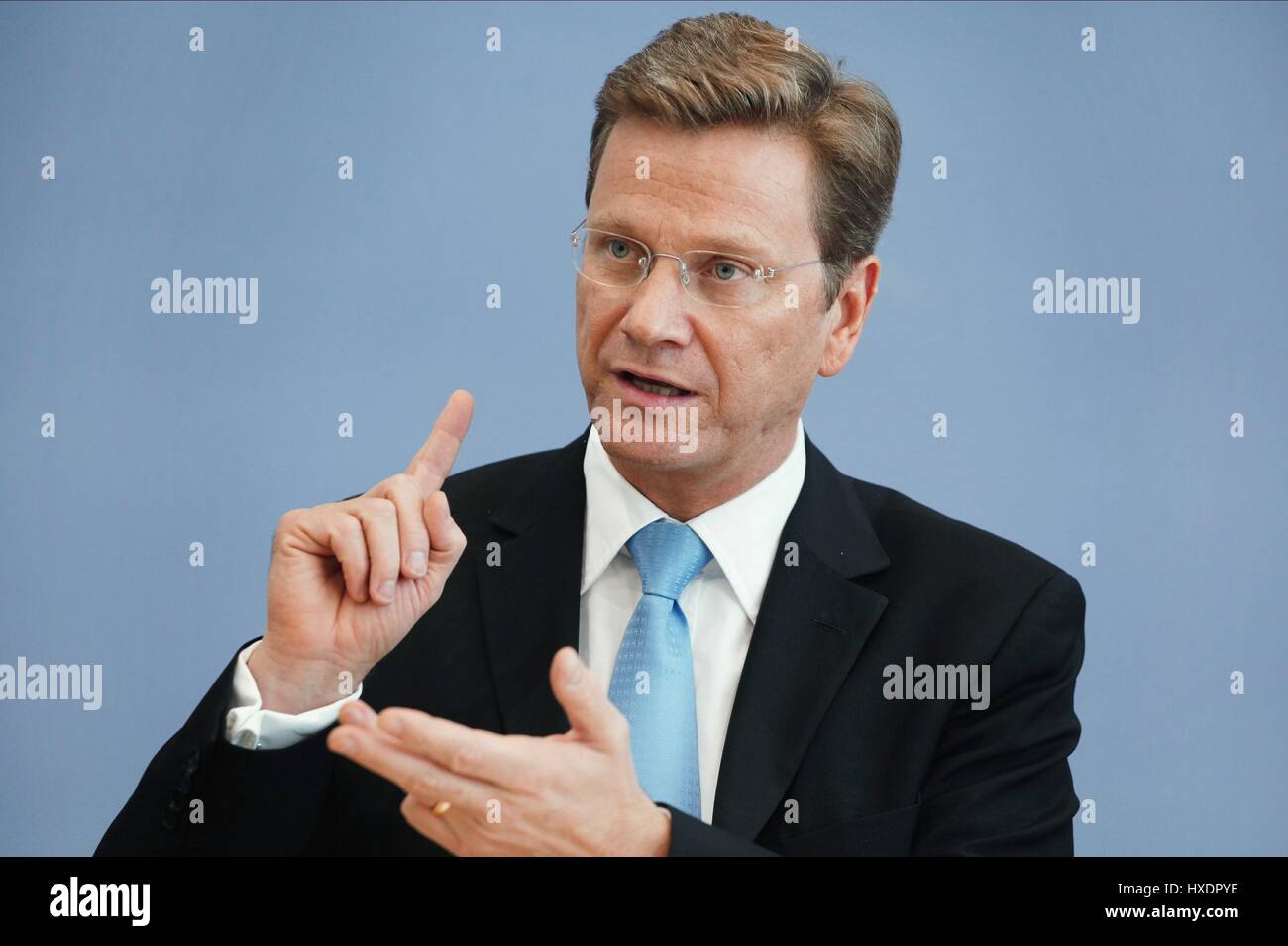 GUIDO WESTERWELLE POLITICIAN 21 September 2009 BERLIN Stock Photo