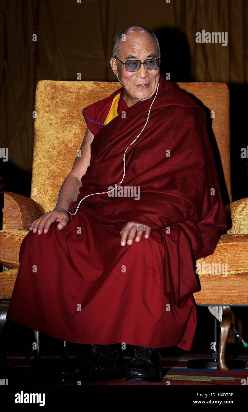 HIS HOLINESS THE DALAI LAMA THE 14TH DALAI LAMA OF TIBET 17 June 2012 MANCHESTER ARENA MANCHESTER ENGLAND Stock Photo