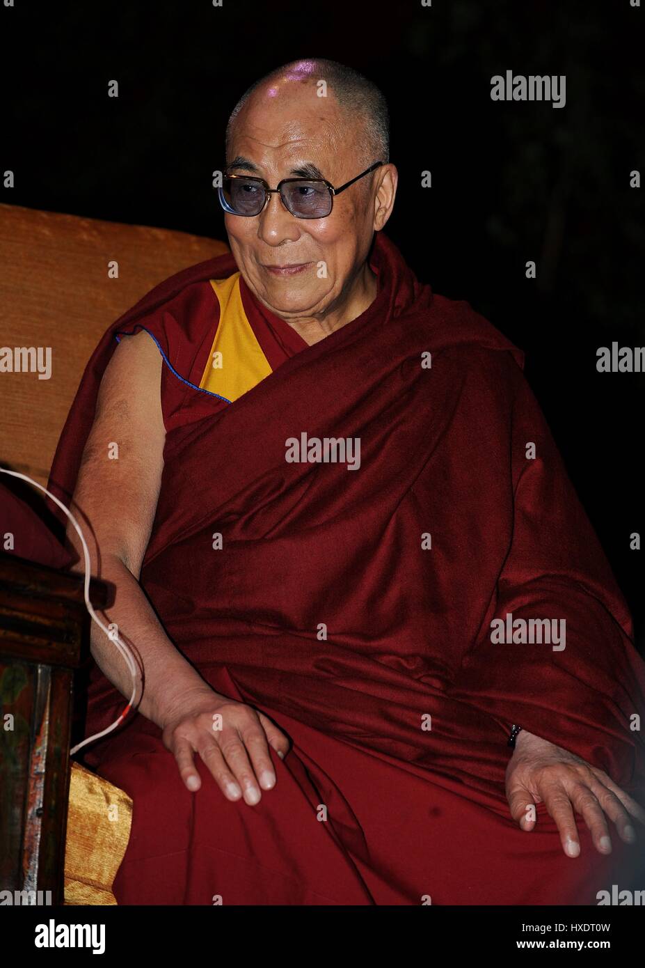 HIS HOLINESS THE DALAI LAMA THE 14TH DALAI LAMA OF TIBET 17 June 2012 MANCHESTER ARENA MANCHESTER ENGLAND Stock Photo