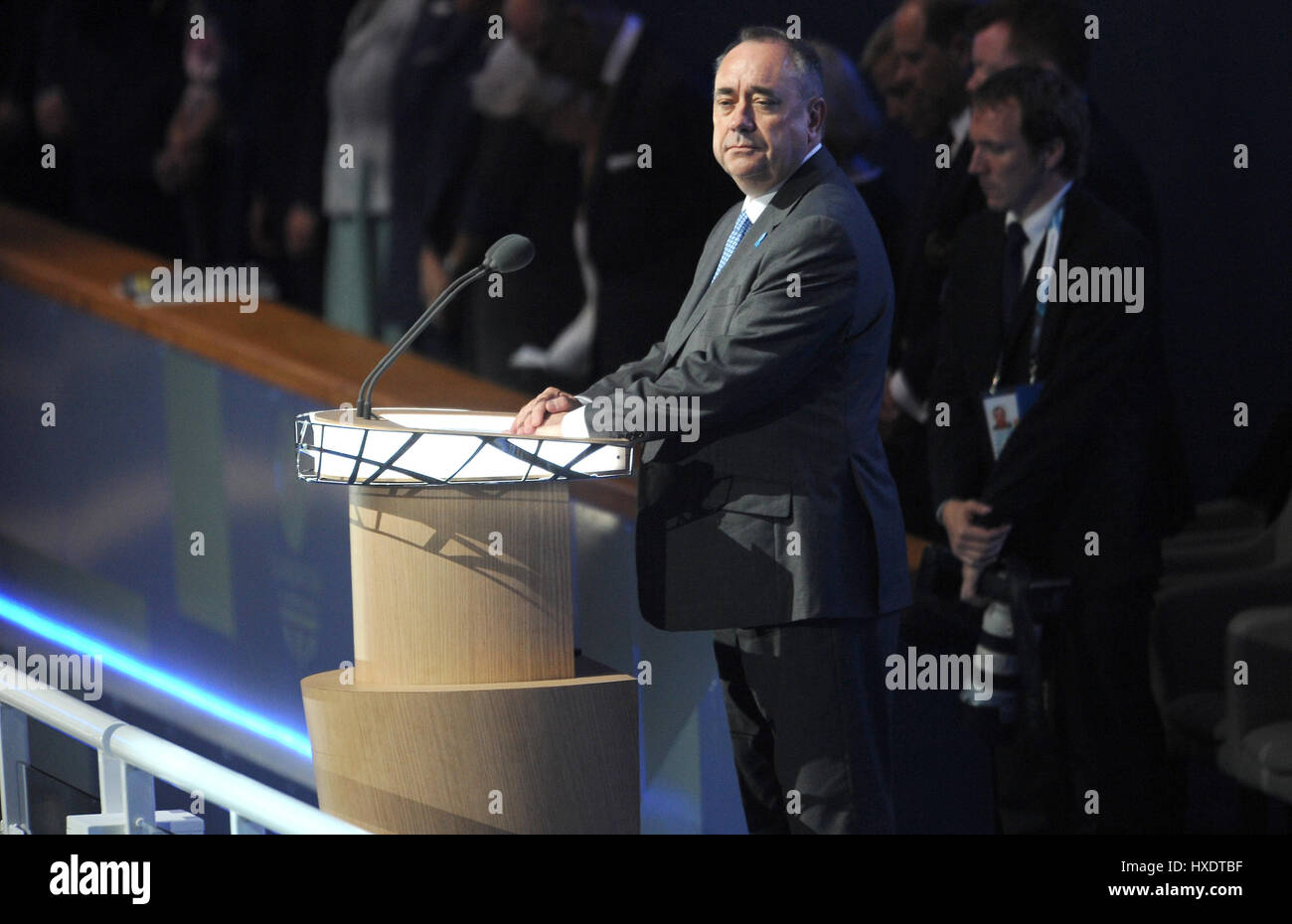 ALEX SALMOND FIRST MINISTER OF SCOTLAND 23 July 2014 CELTIC PARK GLASGOW SCOTLAND Stock Photo