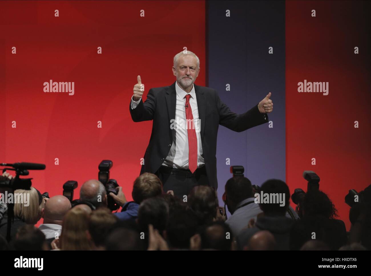 JEREMY CORBYN MP LABOUR PARTY LEADER 28 September 2016 THE ACC LIVERPOOL LIVERPOOL  ENGLAND Stock Photo