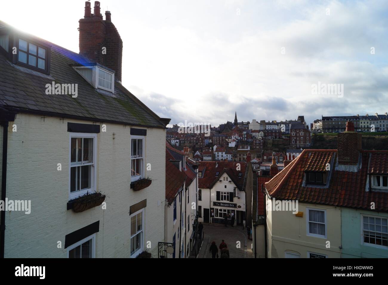 whitby bay town Stock Photo - Alamy