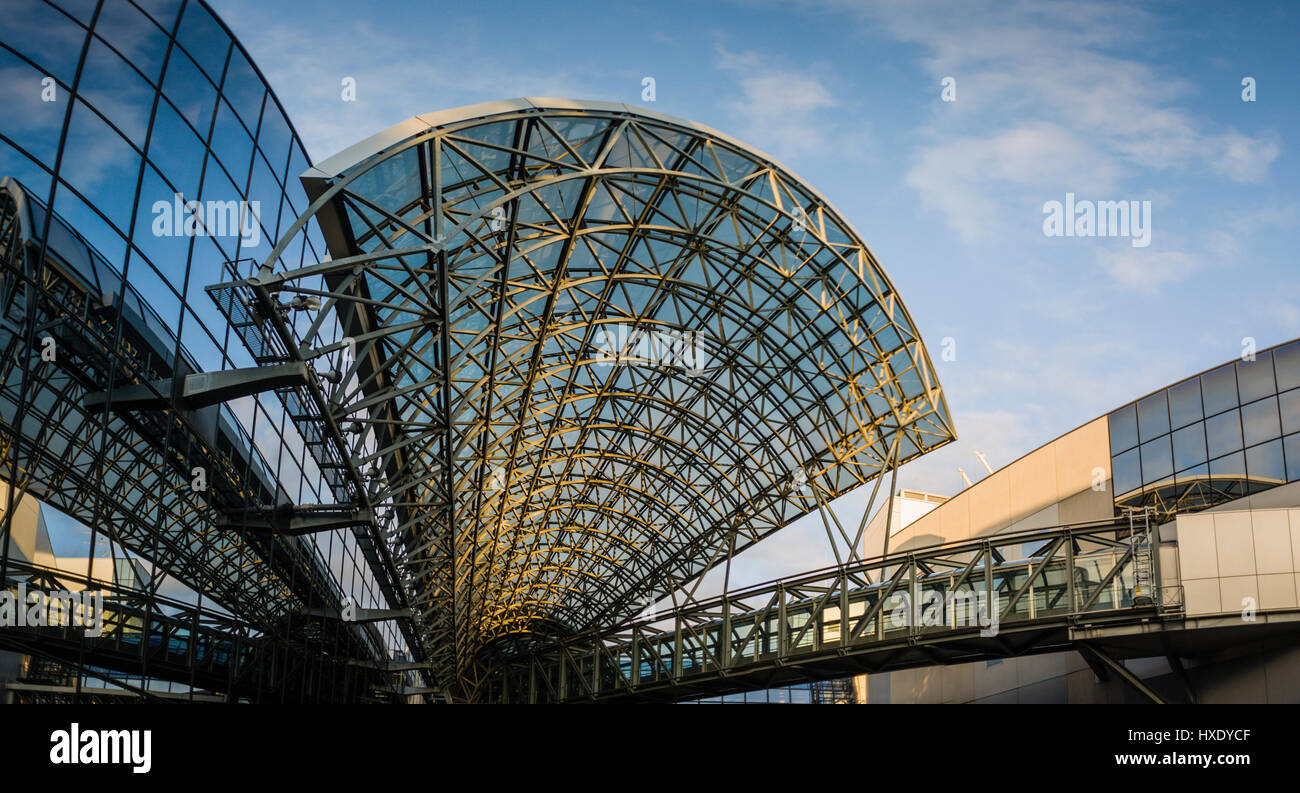 Architecture shopping mall and railway railway hires stock photography