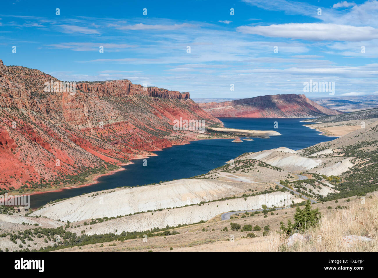 Flaming Gorge National Recreation Area on the Green River in Wyoming Stock Photo