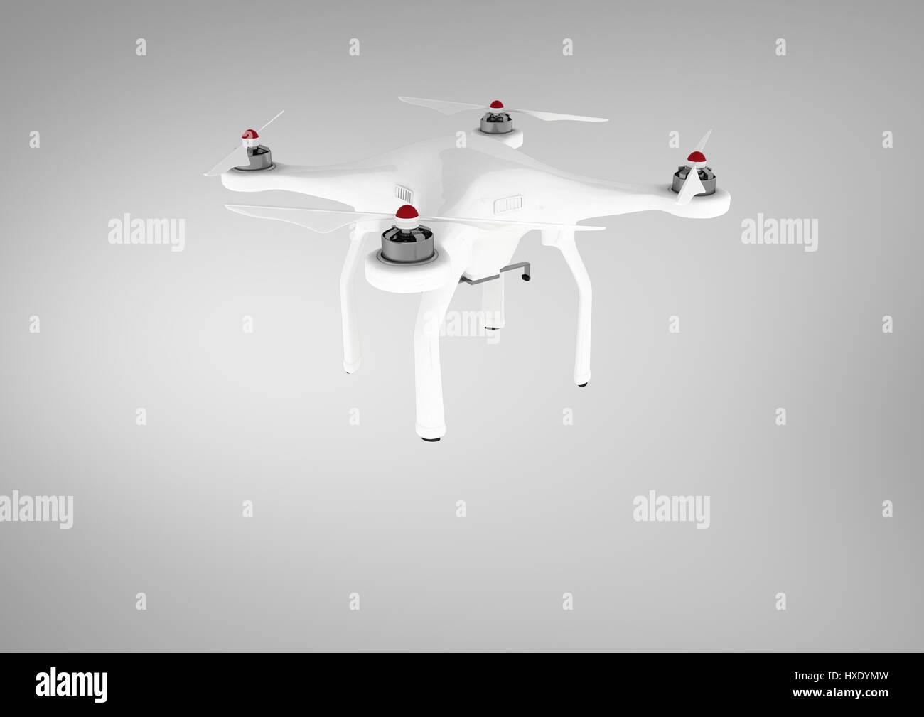 Digital composite of 3D drone against grey background Stock Photo