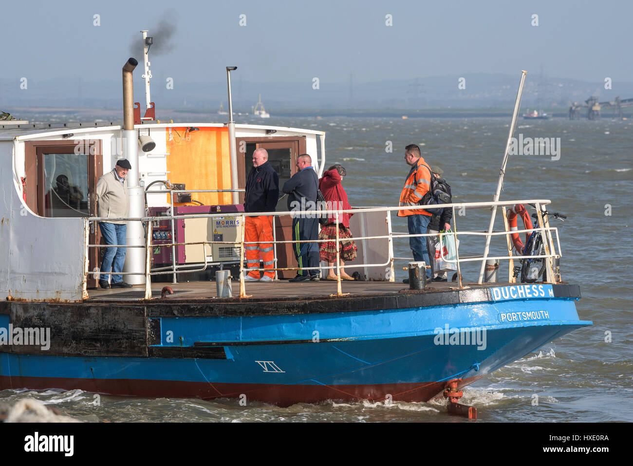 Ferry Tilbury-Gravesend Transport Ship Vessel Passengers River Thames Crossing Stock Photo