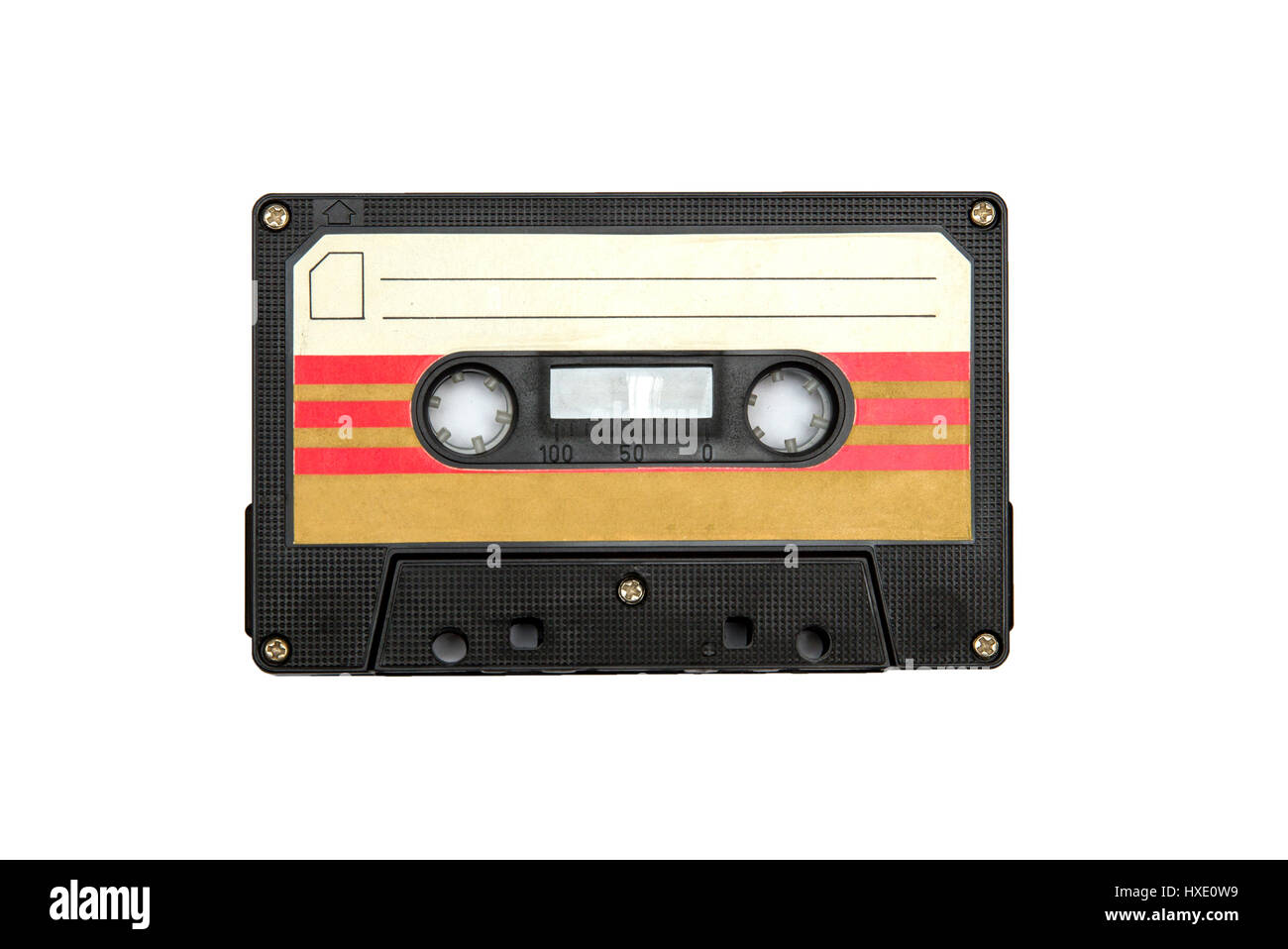 Vintage audio cassette isolated white background Stock Photo - Alamy