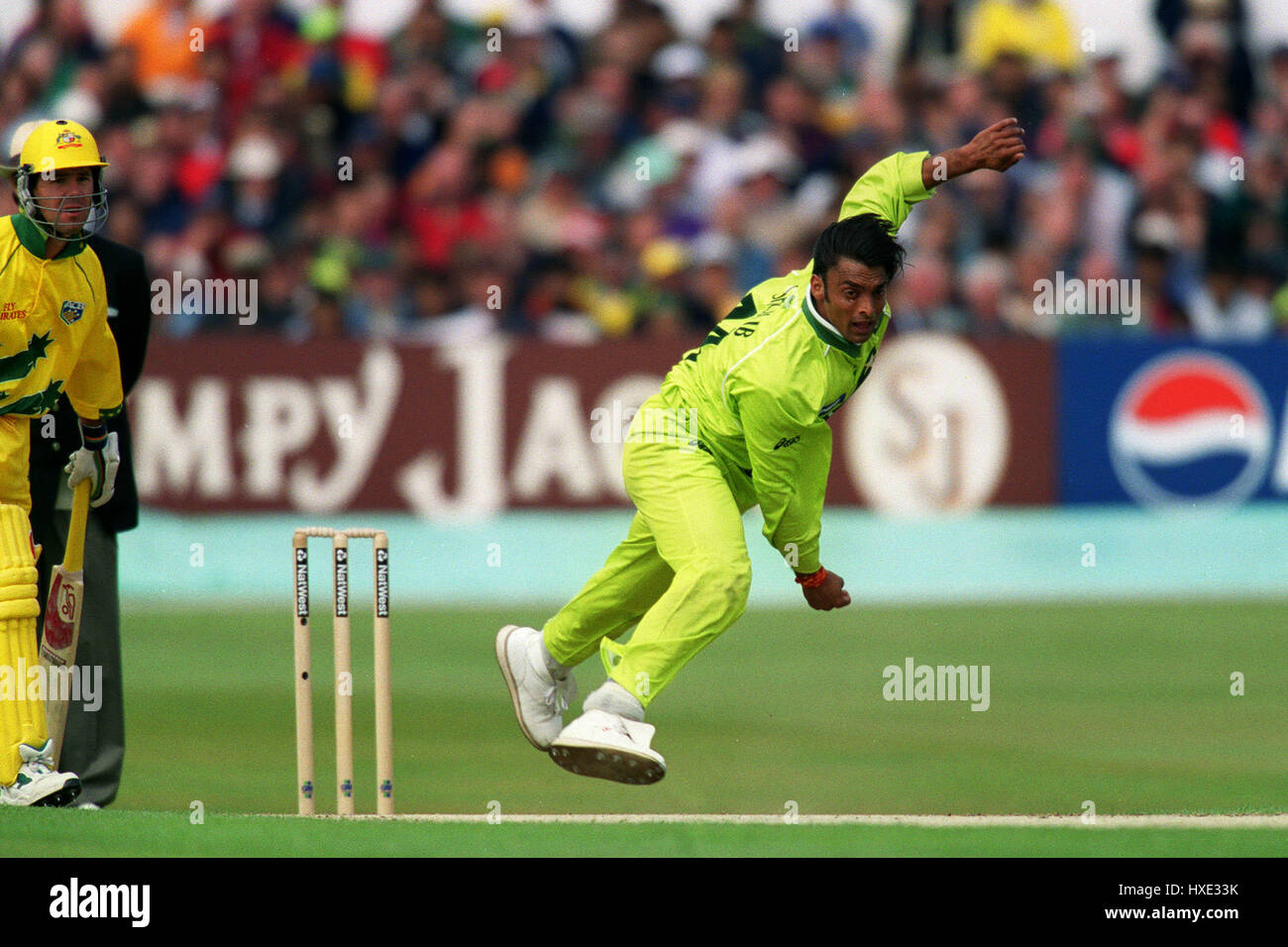 SHOAIB AKHTAR PAKISTAN 23 May 1999 Stock Photo