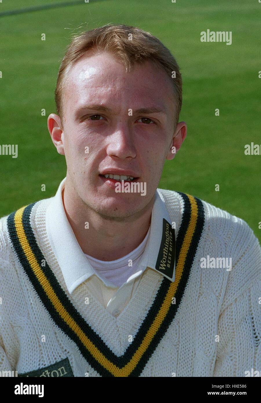 IAN RICHES NOTTINGHAMSHIRE CCC 12 April 1995 Stock Photo - Alamy
