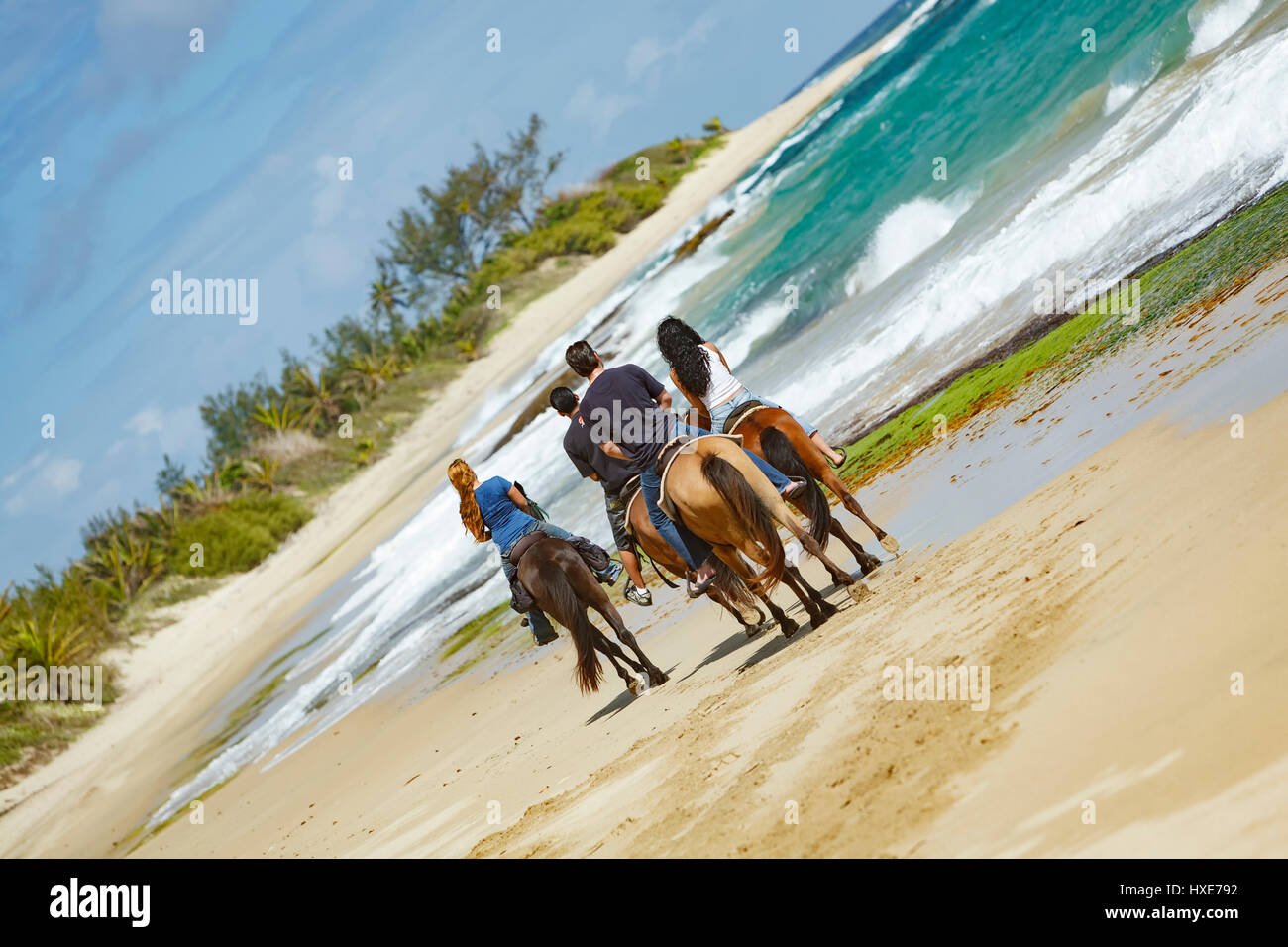 Riding horses on the beach with Tropical Trail Rides, Isabela, Puerto