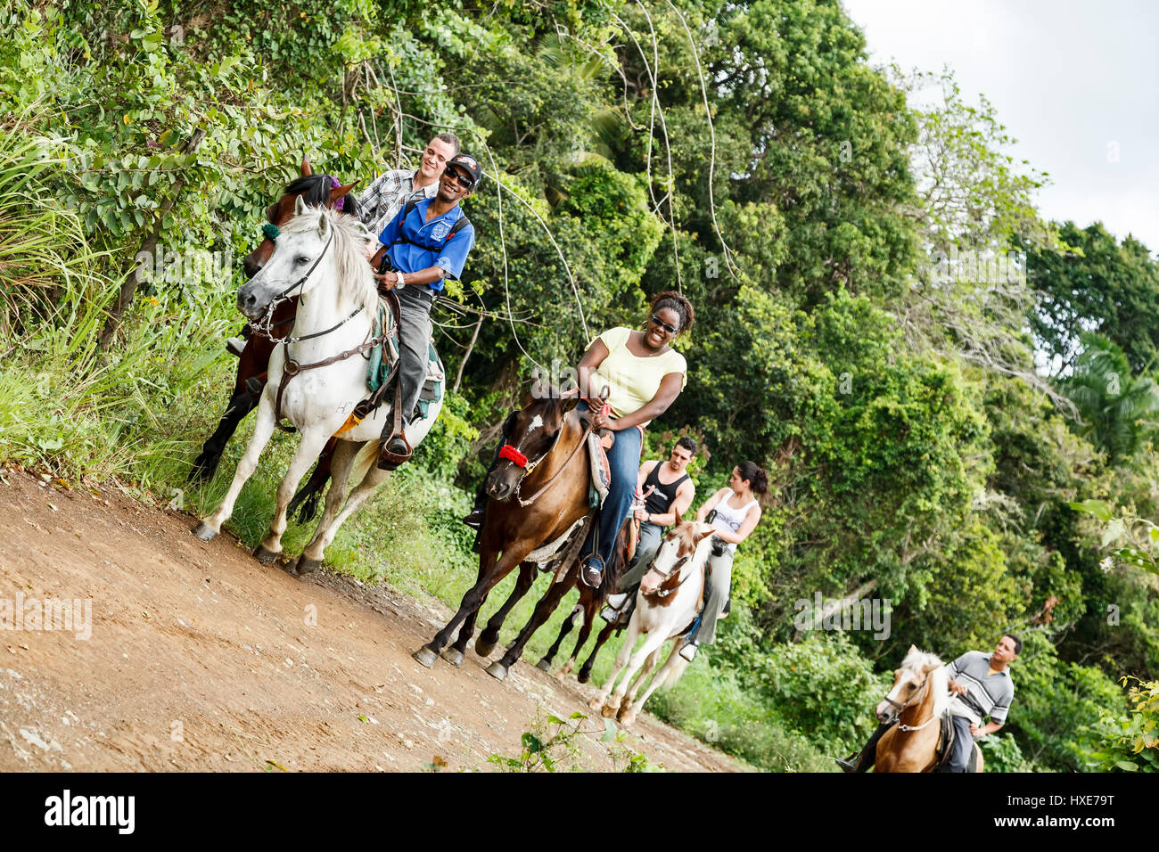 Horseback riding in the countryside, Hacienda Carabali, Rio Grande