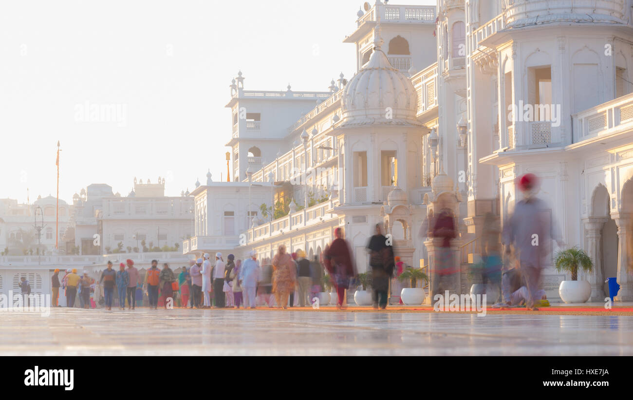 Amritsar golden temple walking hi-res stock photography and images - Alamy