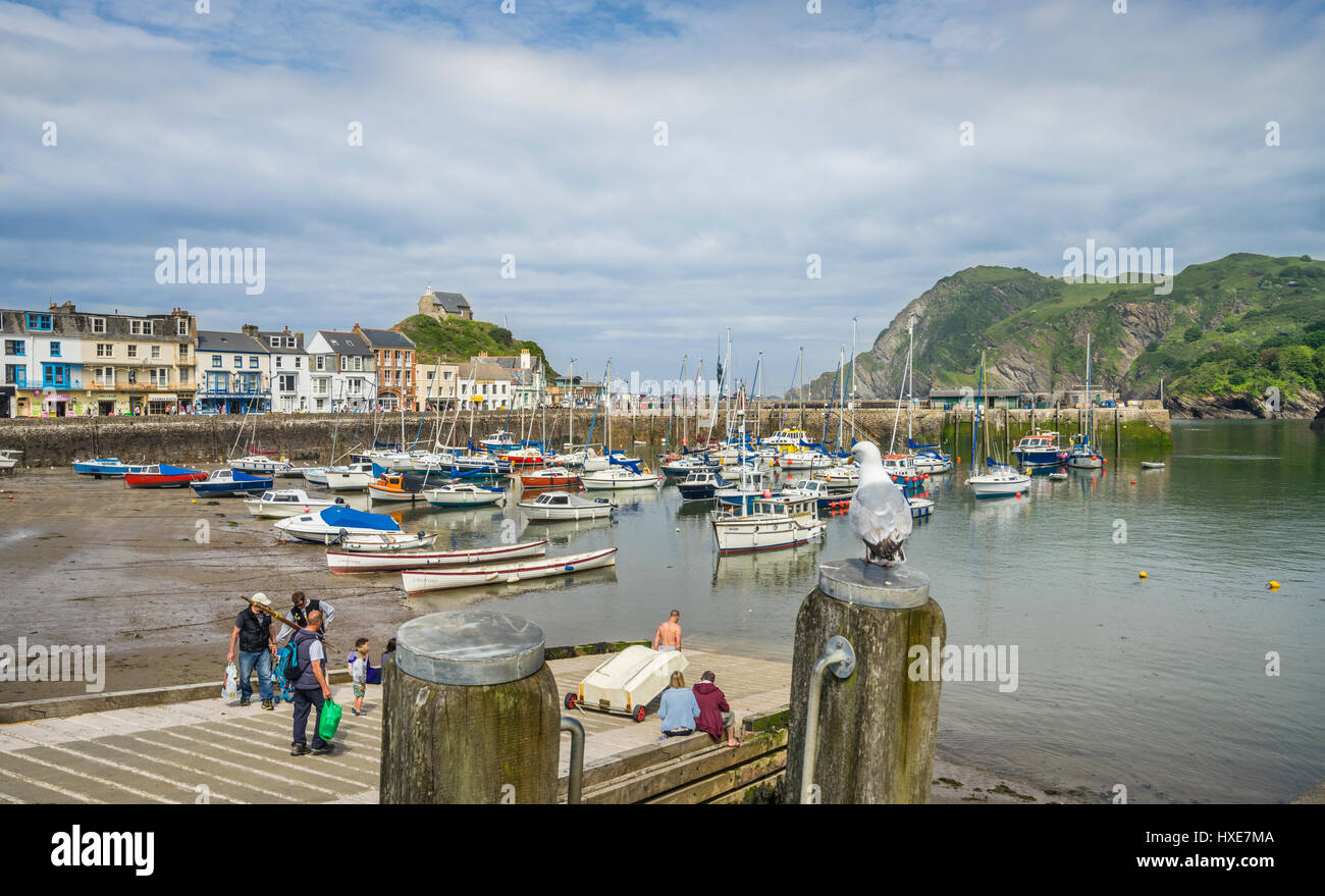 United Kingdom, South West England, North Devon, Ilfracombe, view of Ilfracombe harbour Stock Photo