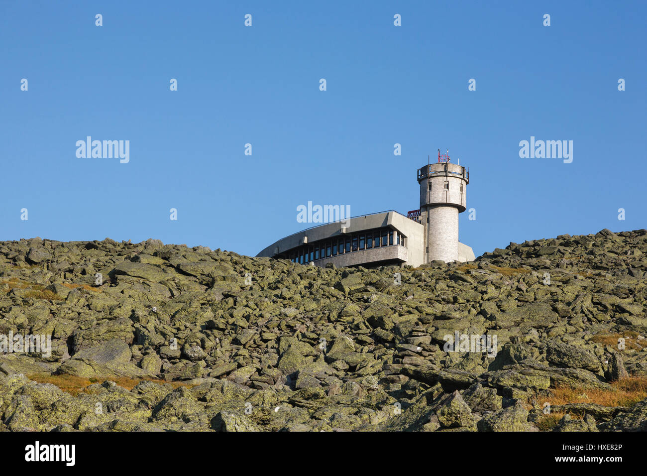 The summit of Mount Washington in the White Mountains, New Hampshire ...