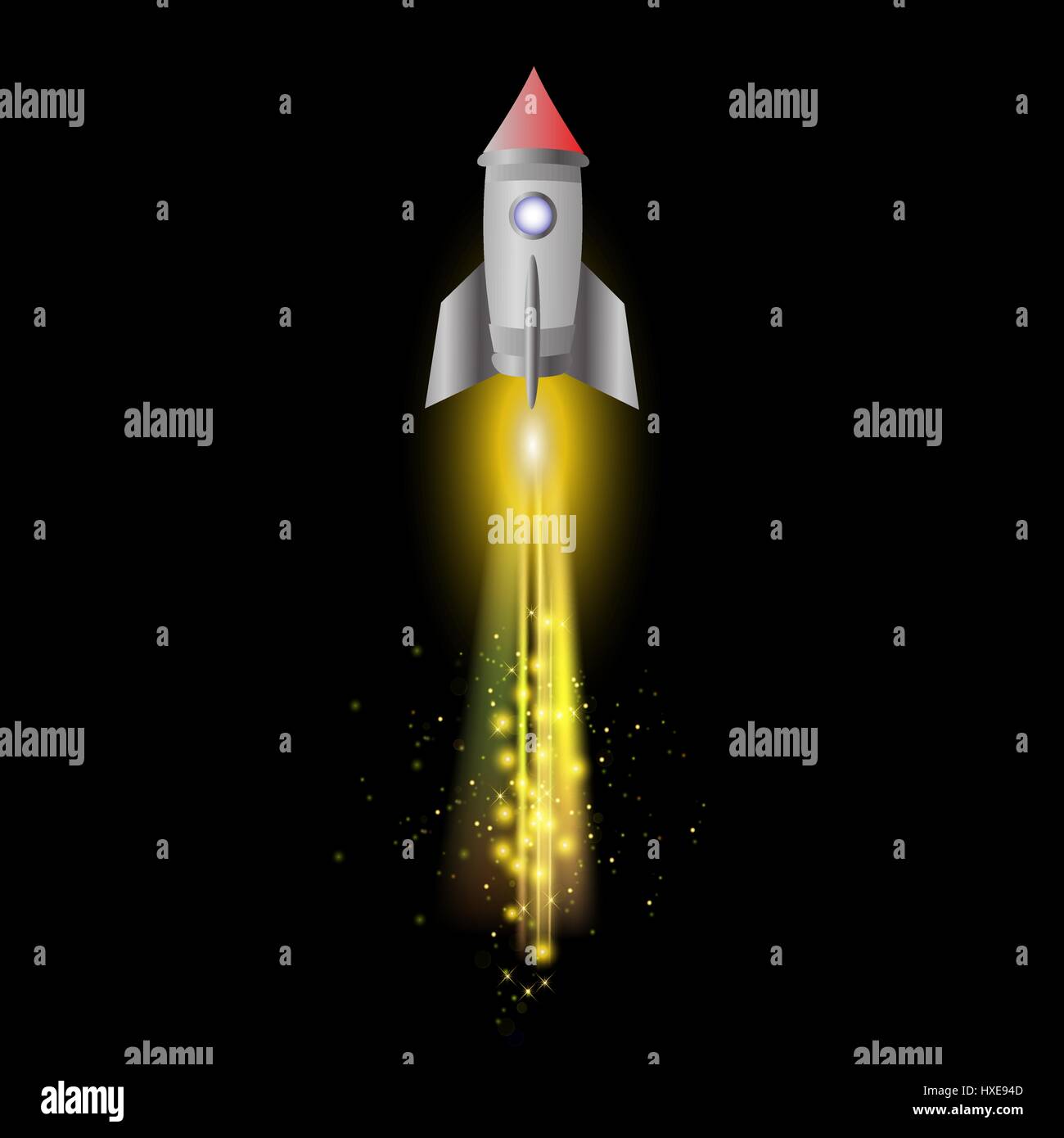 Rocket flare night Stock Vector Images - Alamy