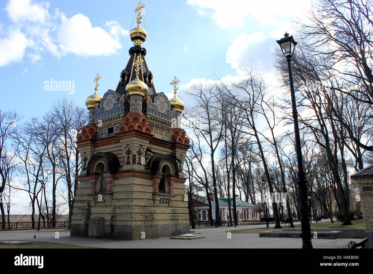 Russian Orthodox Church, bell tower Stock Photo