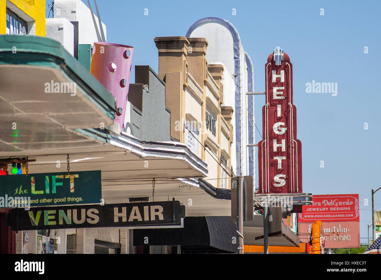 March, 2017, Houston, TX the historic Houston heights shopping